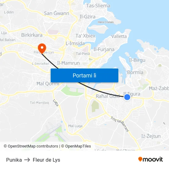 Punika to Fleur de Lys map