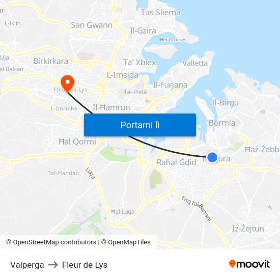 Valperga to Fleur de Lys map