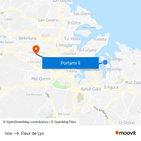 Isla to Fleur de Lys map