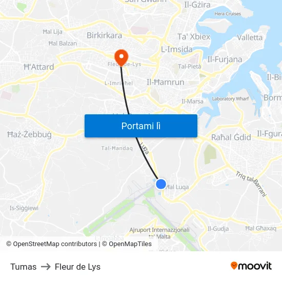 Tumas to Fleur de Lys map