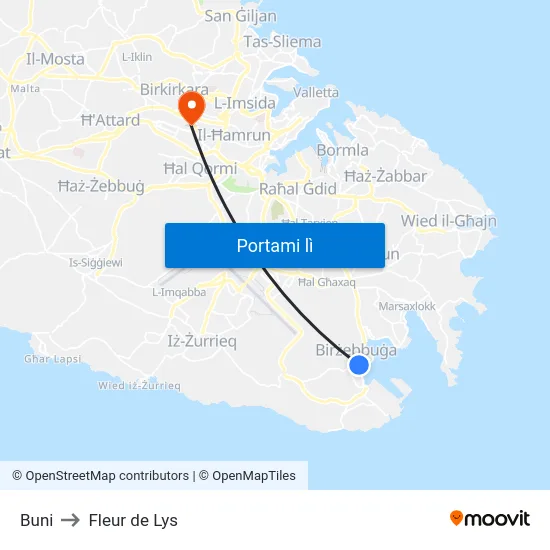 Buni to Fleur de Lys map