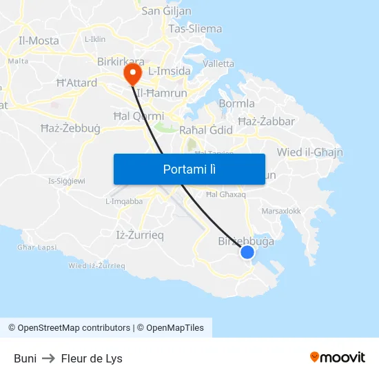 Buni to Fleur de Lys map