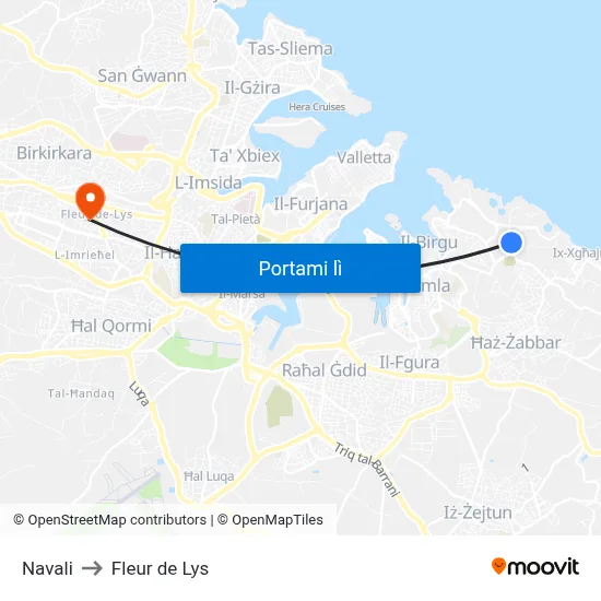Navali to Fleur de Lys map