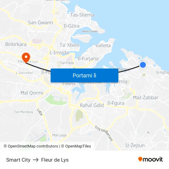 Smart City to Fleur de Lys map