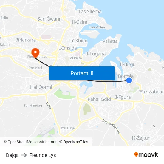Dejqa to Fleur de Lys map