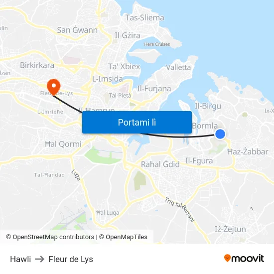 Hawli to Fleur de Lys map