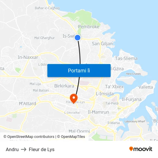 Andru to Fleur de Lys map