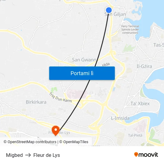 Migbed to Fleur de Lys map