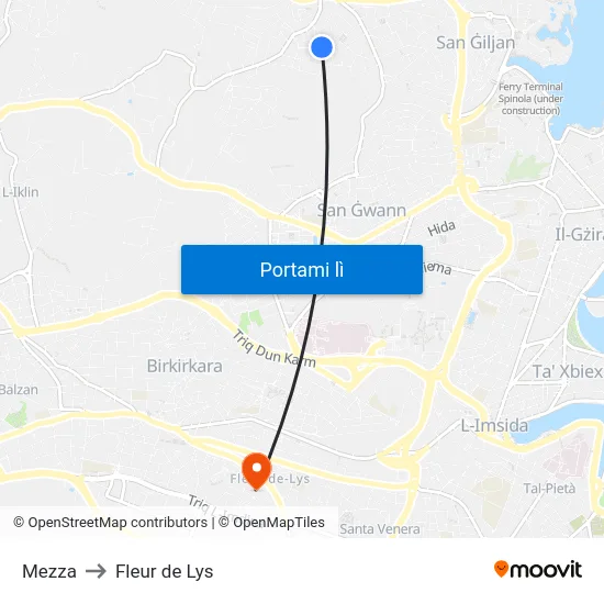 Mezza to Fleur de Lys map