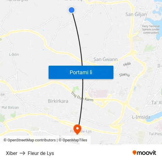 Xiber to Fleur de Lys map