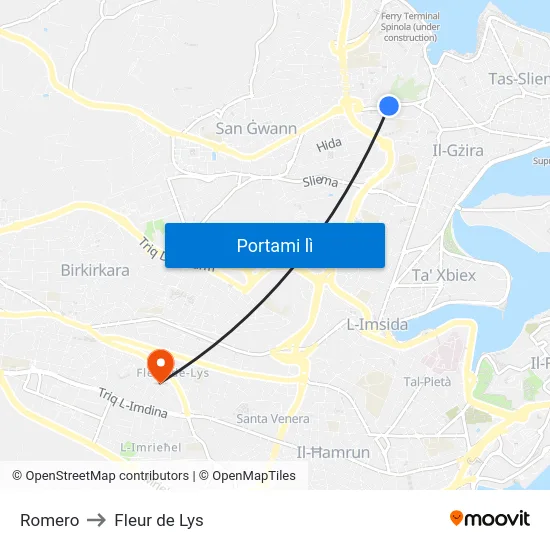 Romero to Fleur de Lys map