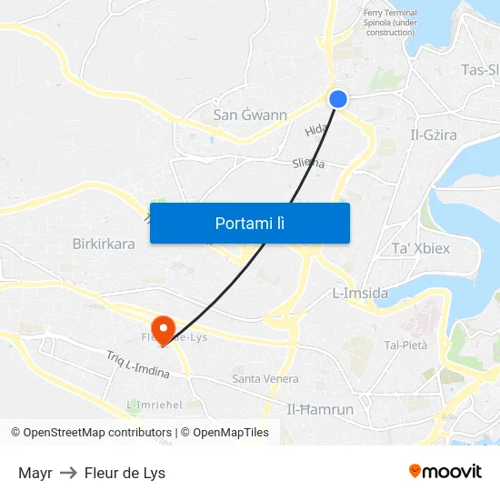 Mayr to Fleur de Lys map