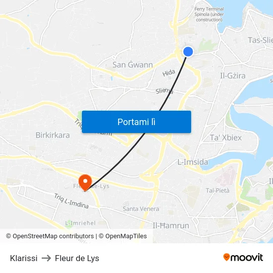 Klarissi to Fleur de Lys map