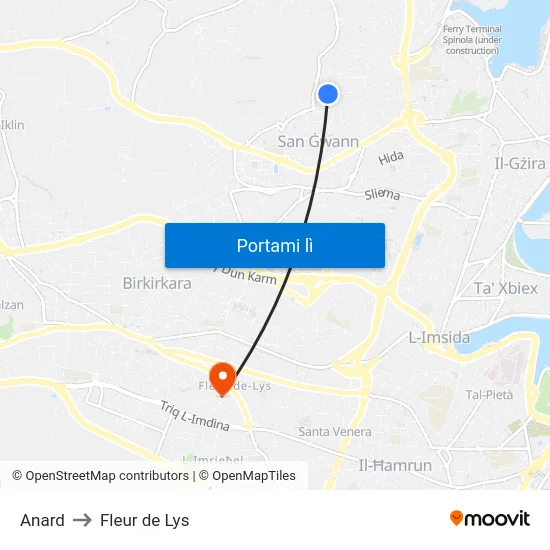 Anard to Fleur de Lys map