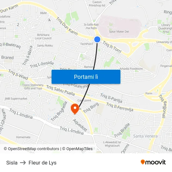 Sisla to Fleur de Lys map