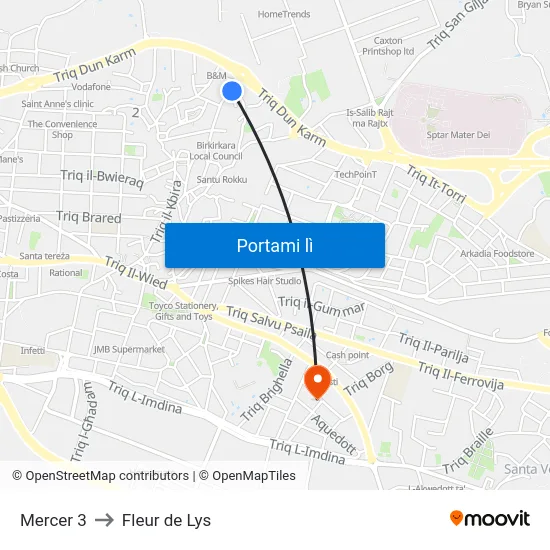 Mercer 3 to Fleur de Lys map