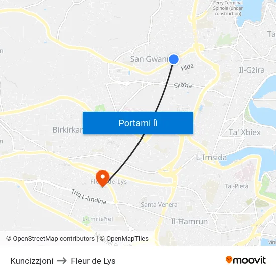 Kuncizzjoni to Fleur de Lys map