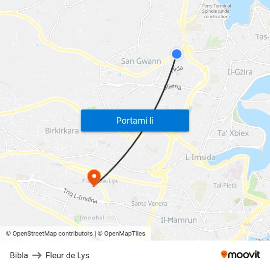 Bibla to Fleur de Lys map