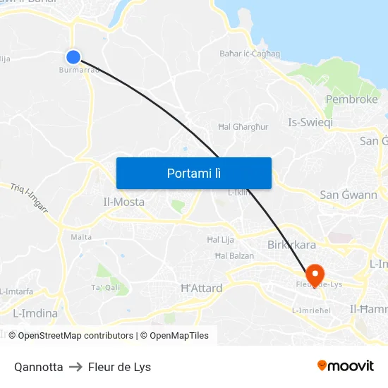 Qannotta to Fleur de Lys map