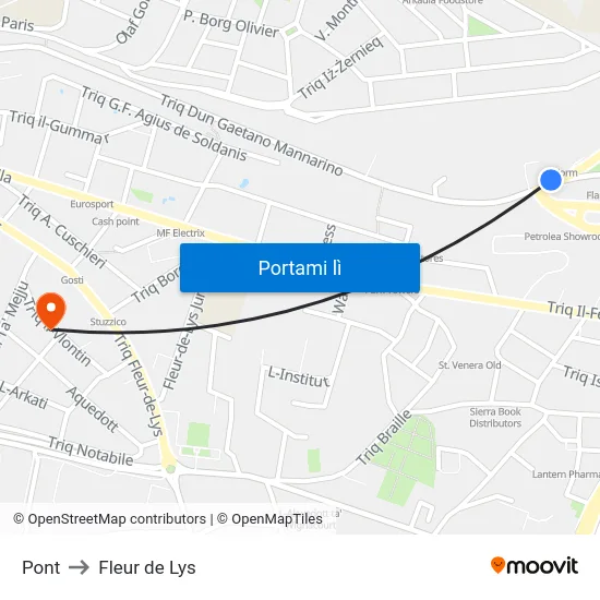Pont to Fleur de Lys map