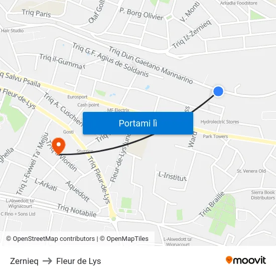 Zernieq to Fleur de Lys map