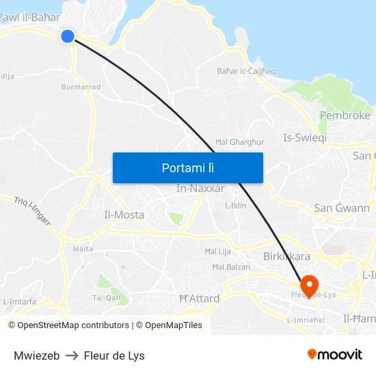 Mwiezeb to Fleur de Lys map