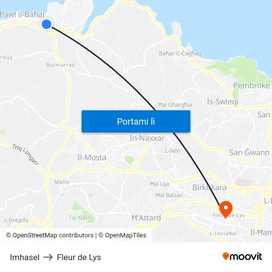 Imhasel to Fleur de Lys map