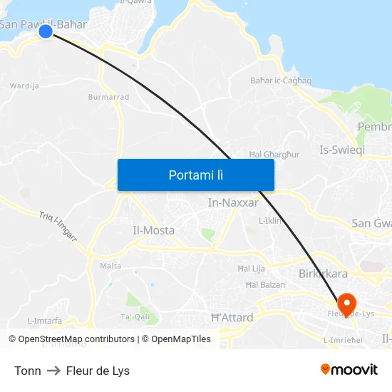 Tonn to Fleur de Lys map