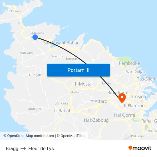 Bragg to Fleur de Lys map