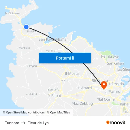 Tunnara to Fleur de Lys map
