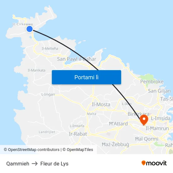 Qammieh to Fleur de Lys map