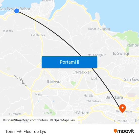 Tonn to Fleur de Lys map