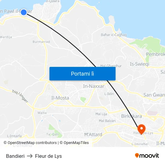Bandieri to Fleur de Lys map