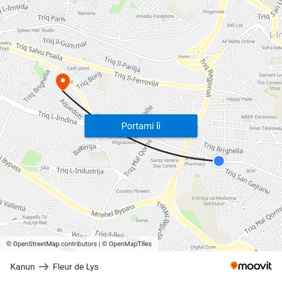 Kanun to Fleur de Lys map