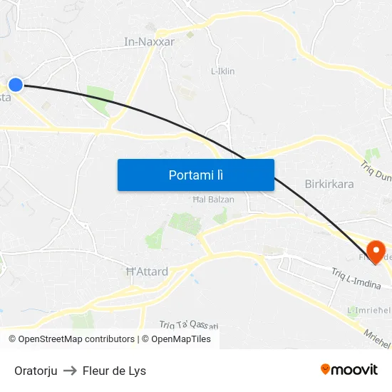 Oratorju to Fleur de Lys map