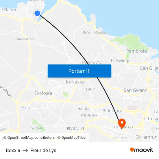Boxxla to Fleur de Lys map
