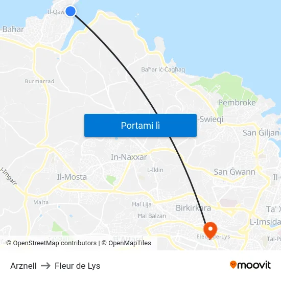 Arznell to Fleur de Lys map