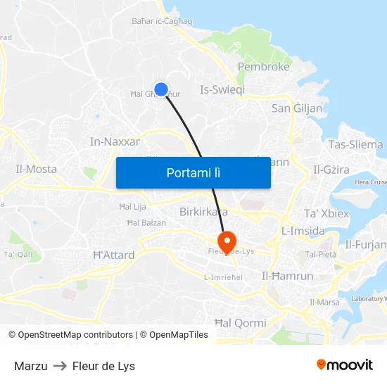 Marzu to Fleur de Lys map