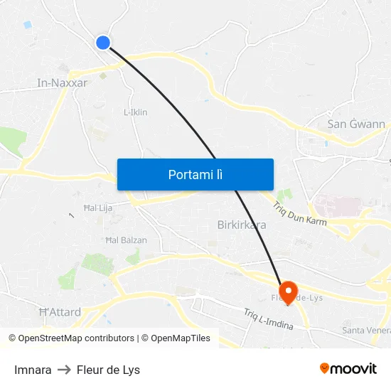 Imnara to Fleur de Lys map