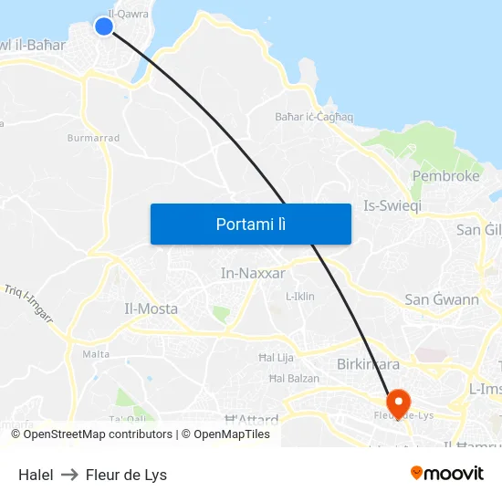 Halel to Fleur de Lys map
