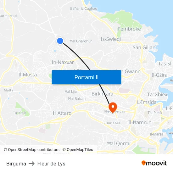 Birguma to Fleur de Lys map