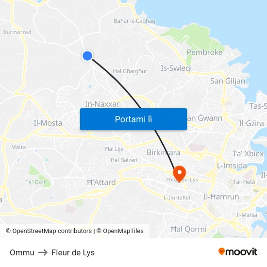 Ommu to Fleur de Lys map