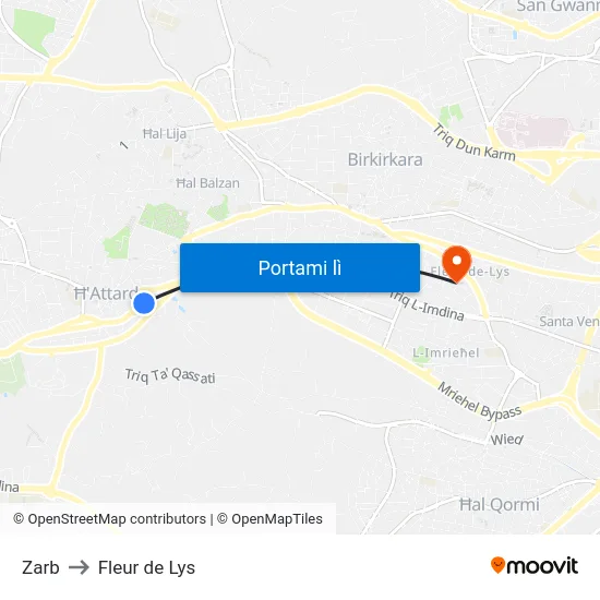 Zarb to Fleur de Lys map