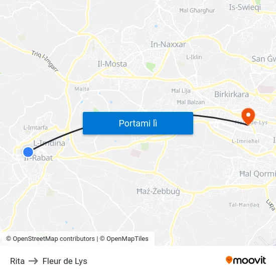 Rita to Fleur de Lys map