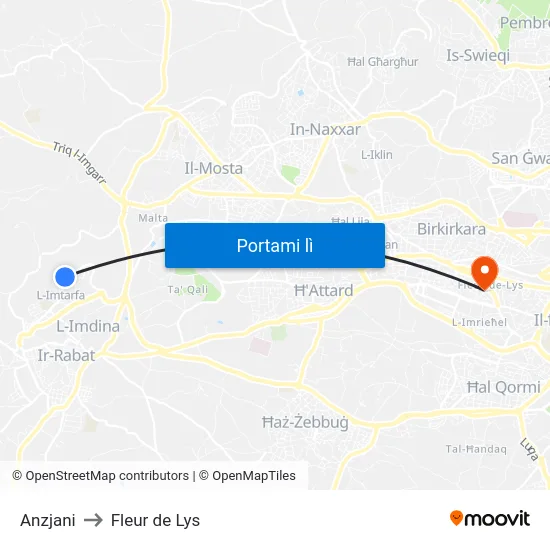 Anzjani to Fleur de Lys map