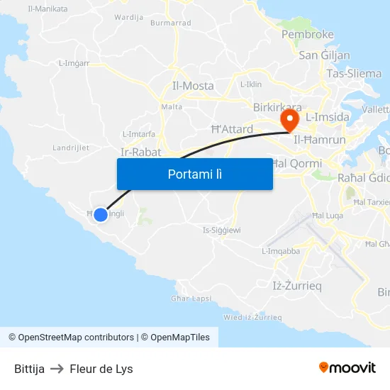Bittija to Fleur de Lys map