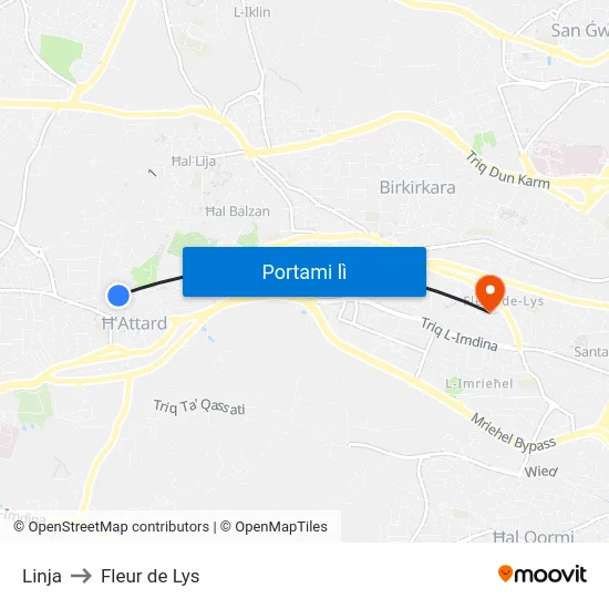 Linja to Fleur de Lys map