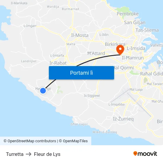 Turretta to Fleur de Lys map