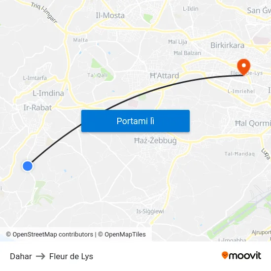 Dahar to Fleur de Lys map