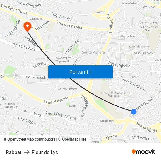 Rabbat to Fleur de Lys map